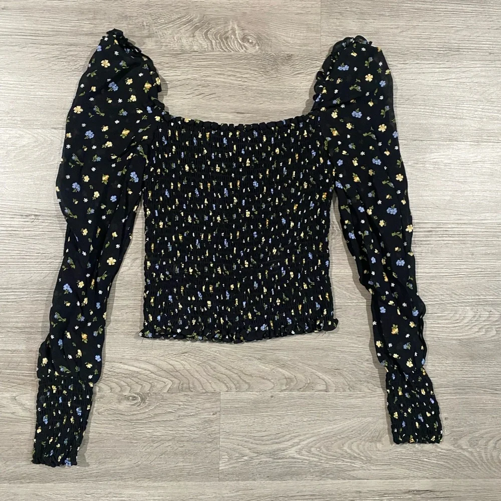 REFORMATION Pinto Smocked Top In Posie‎ XS